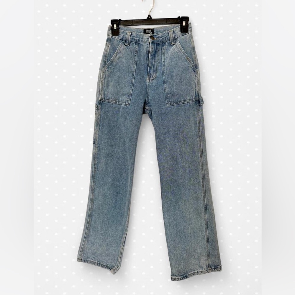 High-Waisted Baggy Carpenter Jeans